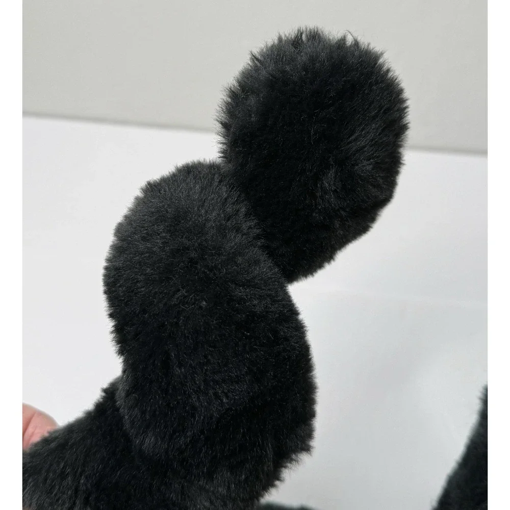 At Home Halloween Black Cat Stuffed Animal Wired Tail Plush Kitty Moody Angry‎